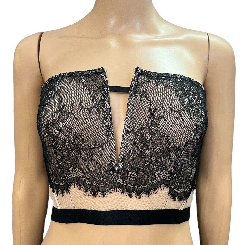 Victoria's Secret Black Lace Bralette with Nude Lining